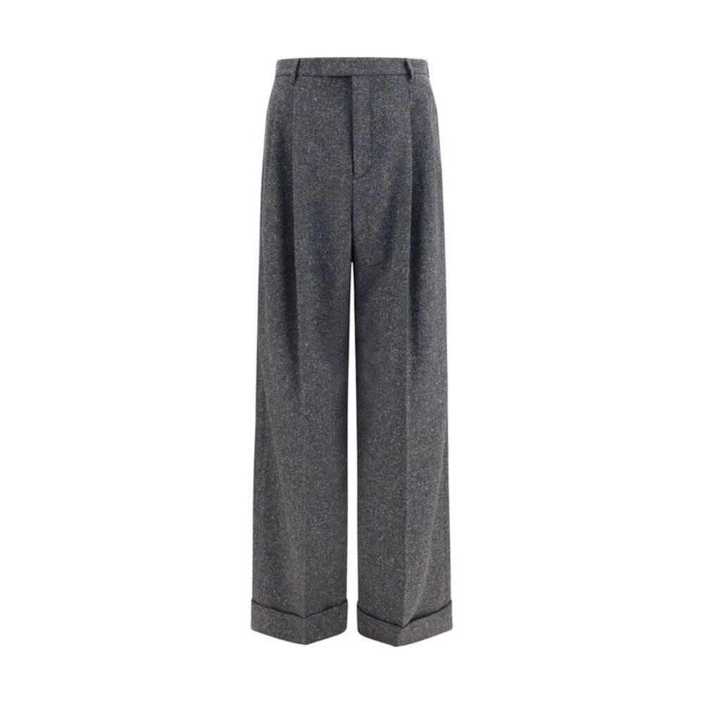 Valentino Garavani Gray Wool Oves Aries Men's Pants